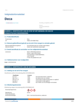 Veiligheidsinformatieblad Deca VMZINC